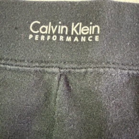 Calvin Klein Performance Quick Dry Lime Green Calf Zipper Capri Leggings Sz XL - Picture 6 of 7